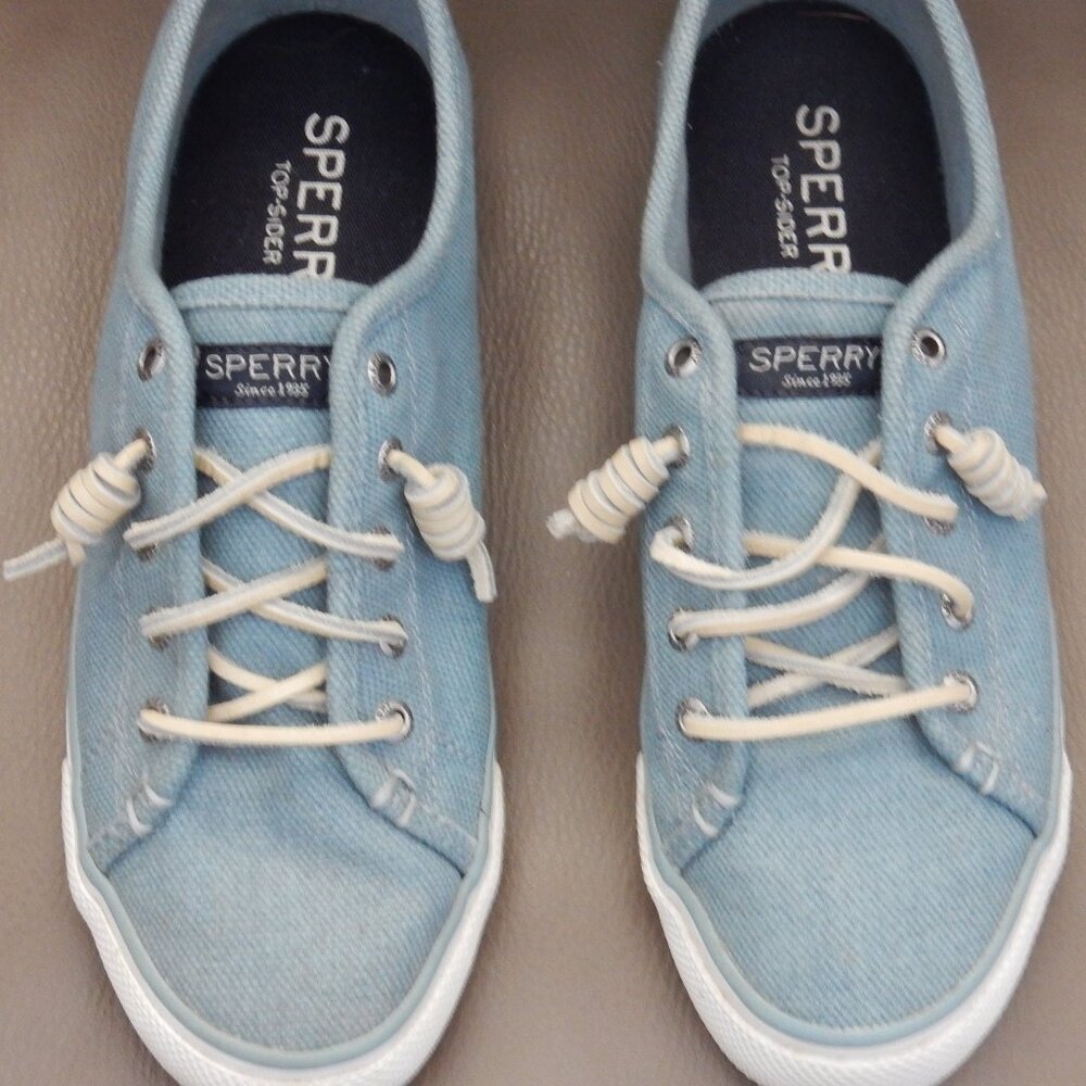 Sperry Top- Sider Shoes. Size 7.5. Canvas, light blue.